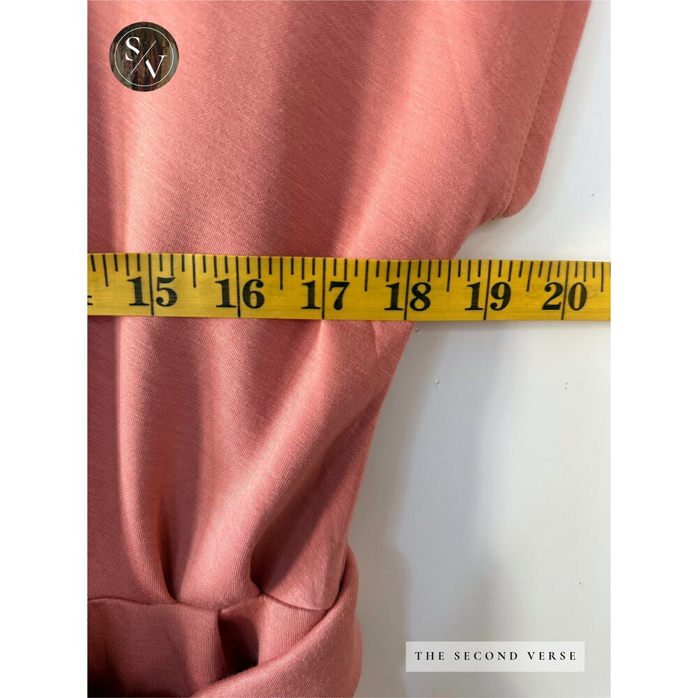 Lucky & Coco Sleeveless Side Tie Dress Coral Peach Casual Work XL - Picture 7 of 9